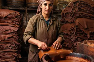        عمال تنظيف ودباغة الجلود   